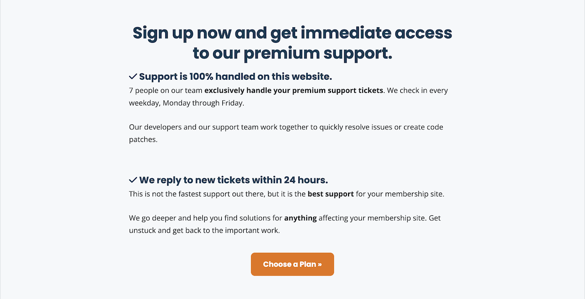 The Paid Memberships Pro support page.